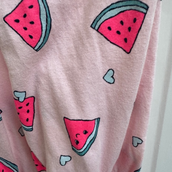 Carter's 3T Girls Pink Watermelon Ruffled Summer Romper - Picture 2 of 6